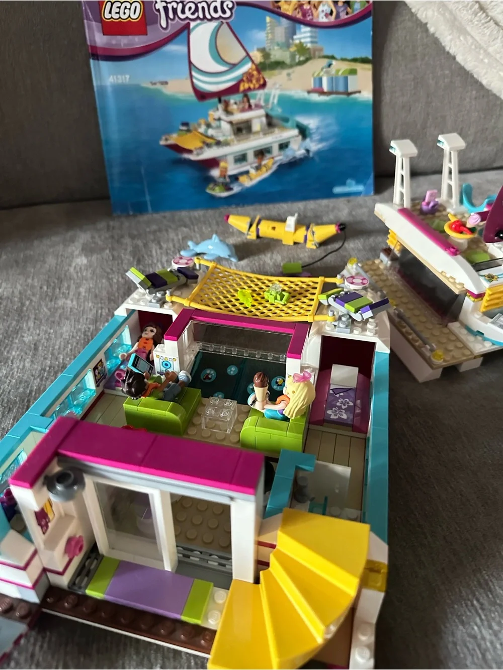 LEGO Friends 41317 Sunshine Catamaran Sailboat Retired Playset with Figures
